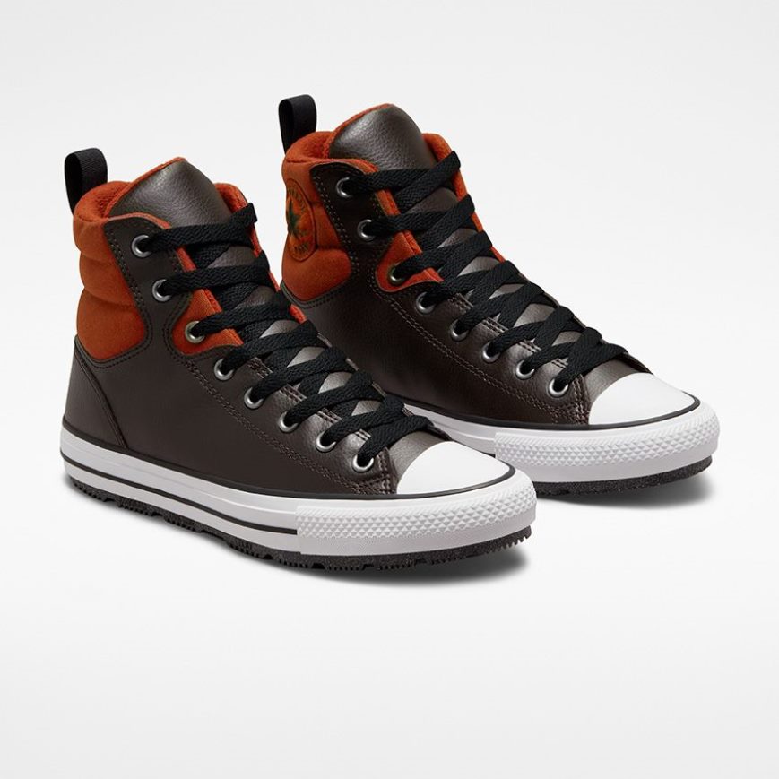 Botas de Invierno Converse Chuck Taylor All Star Berkshire Water Resistant Altas Mujer Marrones Naranjas Negras | PE 4PEW82